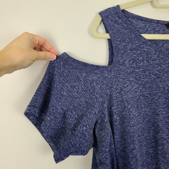 Penningtons Ti Voglio Purple Cold Shoulder Short Sleeve T-Shirt 2X - Picture 4 of 15